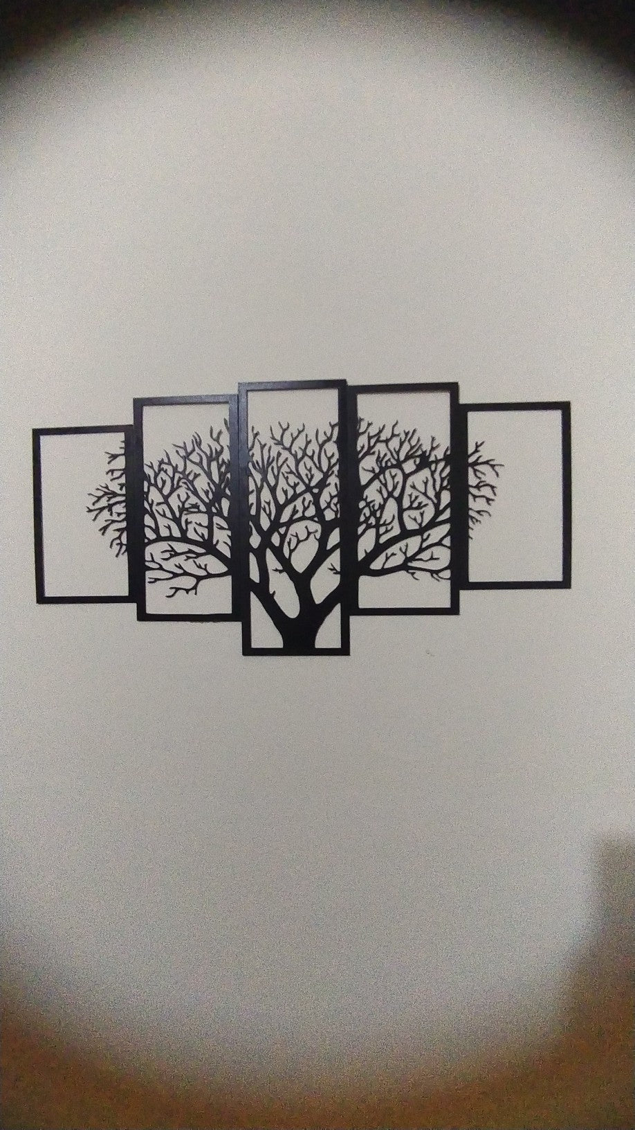 Vintage 5 Frames Tree Wooden Wall Decor Ideas.