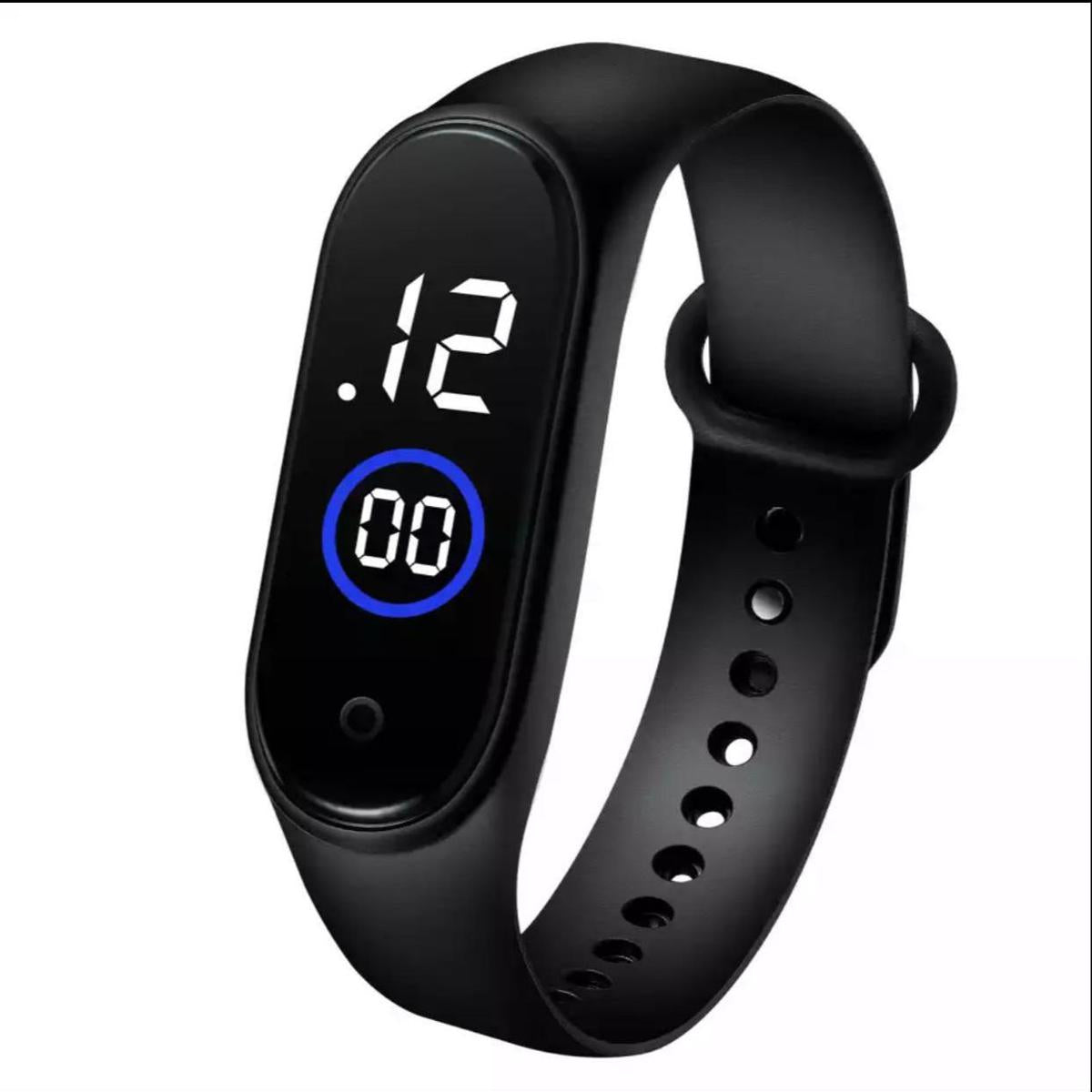 Pack of 2 Black Digital Square Wrist Watch LED Display.