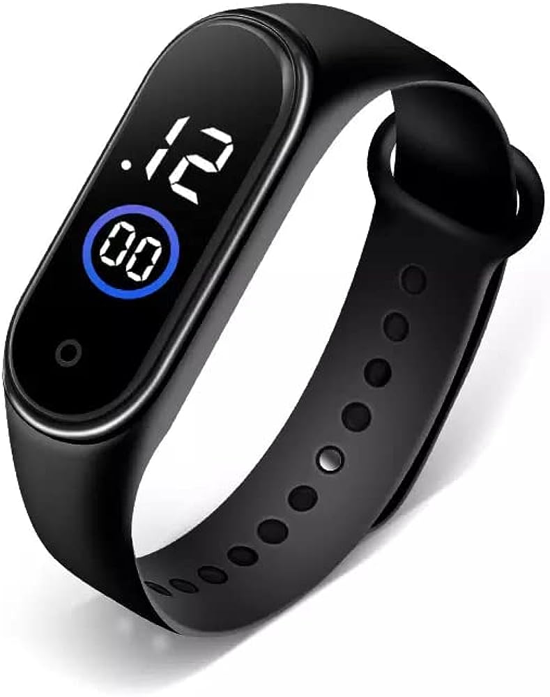 Pack of 2 Black Digital Square Wrist Watch LED Display.
