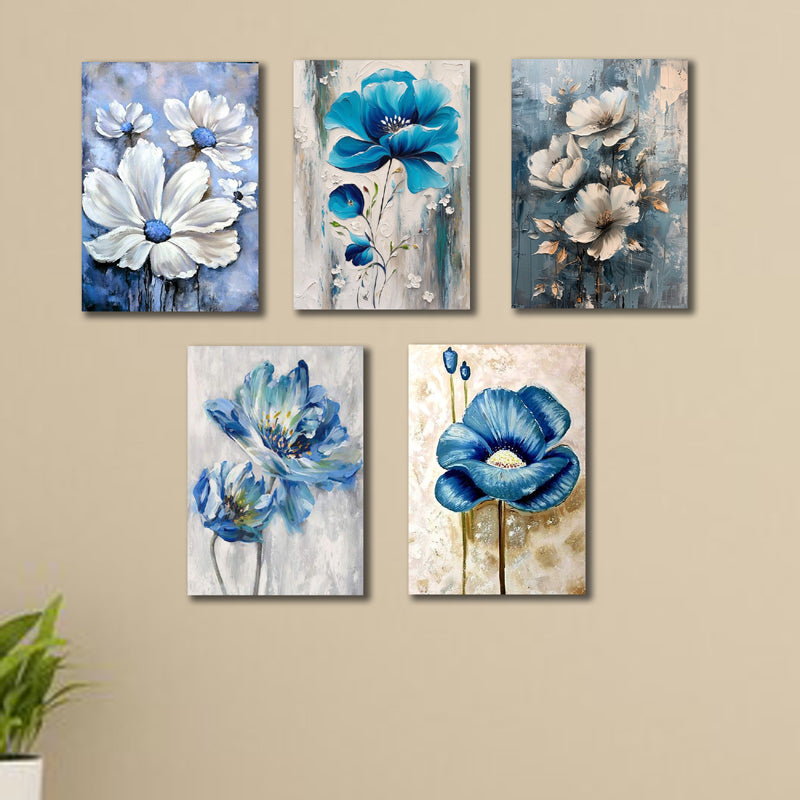 Vintage 5 Frames Tree Wooden Wall Decor Ideas.