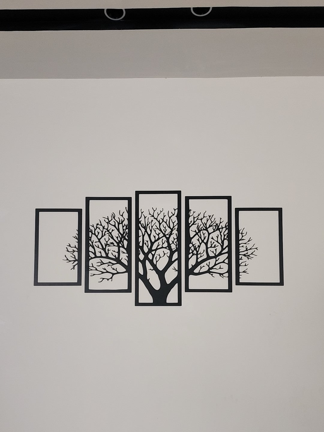Vintage 5 Frames Tree Wooden Wall Decor Ideas.