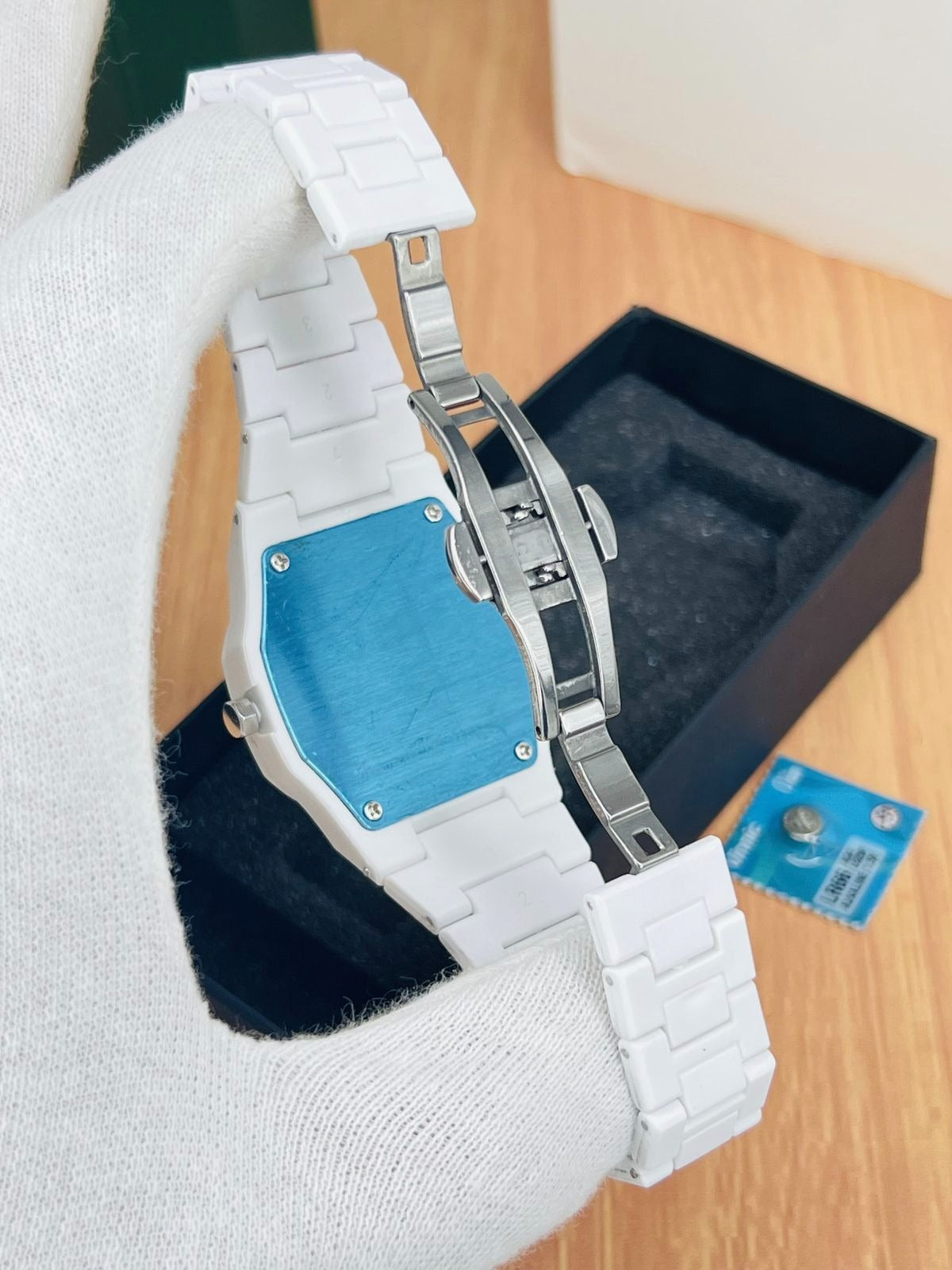 Arabic White Aura Watch  for Men Boys| Marble Textured 2025.