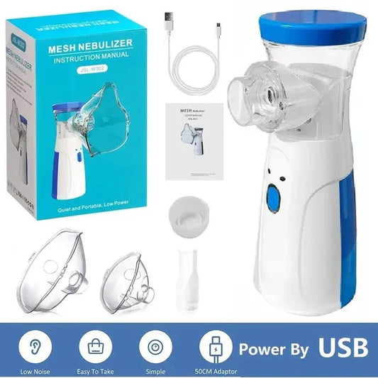 Mesh Portable Nebulizer Machine with Adult & Kids Mask.