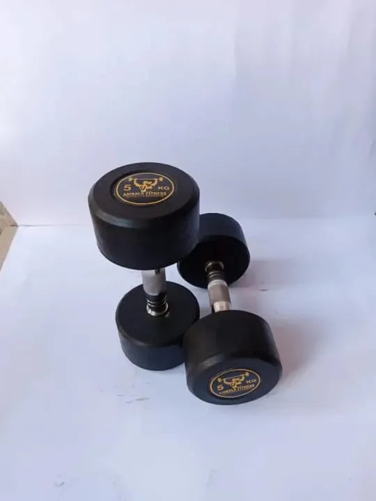 SINGLE) AMBALA FITNESS High Quality Rubber dumbell