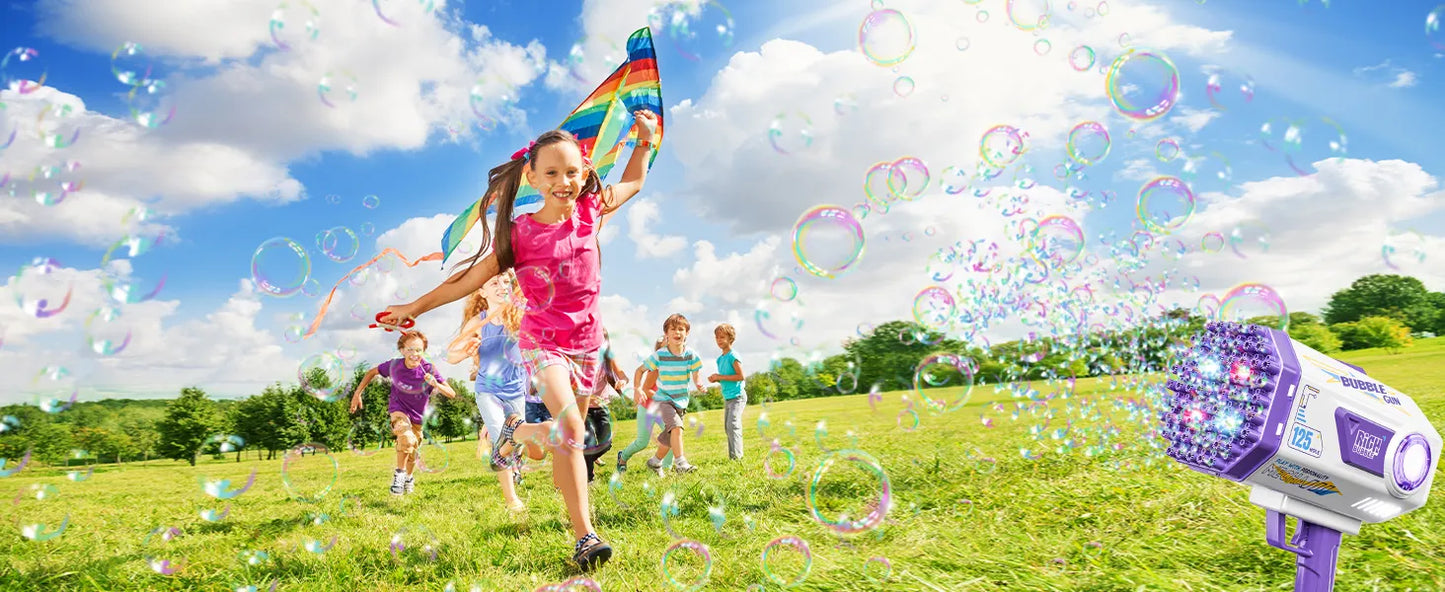 Bazooka Bubble Machine, 36 Holes Automatic and Manual Bubble Maker Kids.