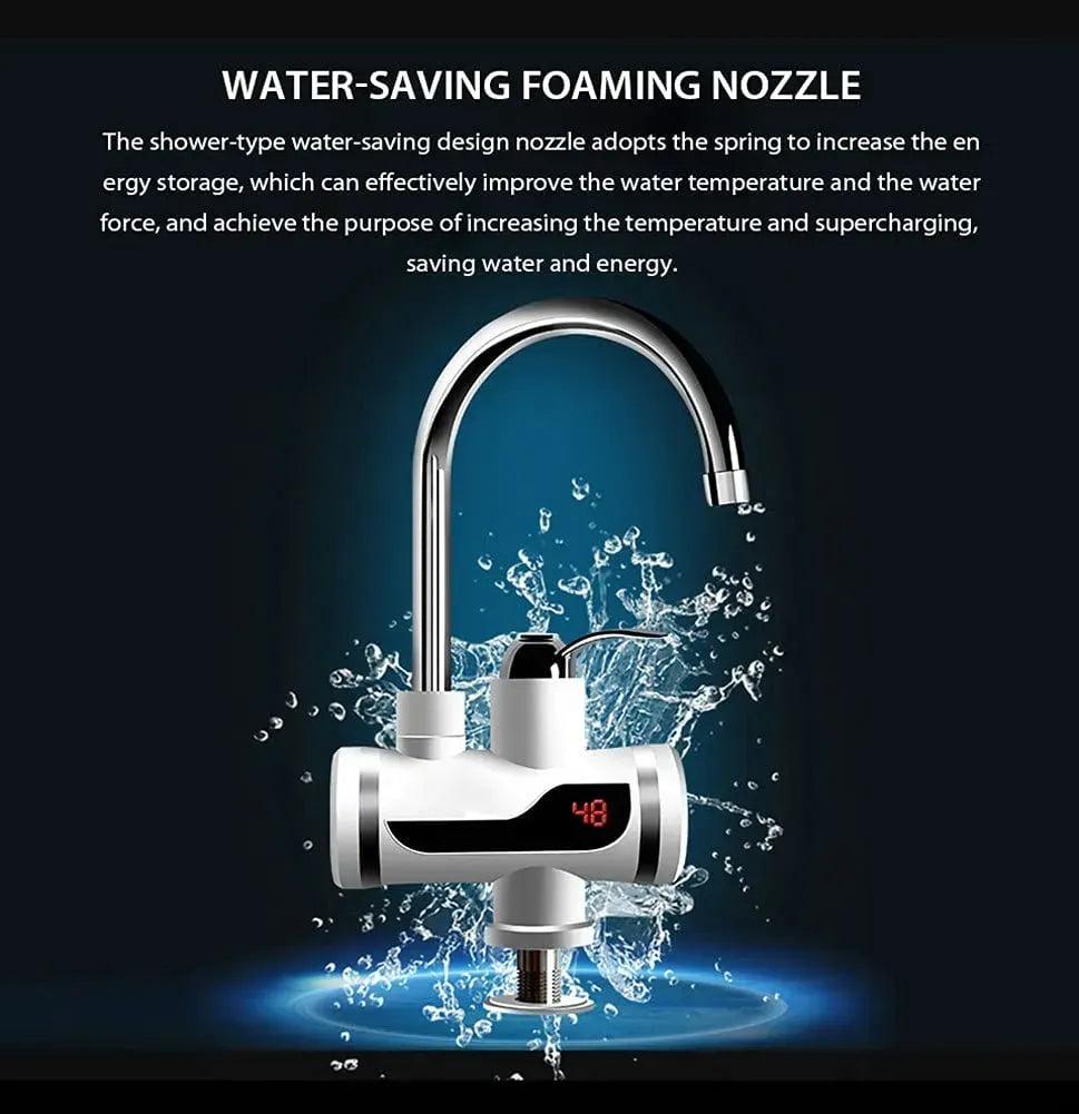 Instant Hot Water Tap Electric Geyser faucet use for Bathroom & Kitchen Basin.