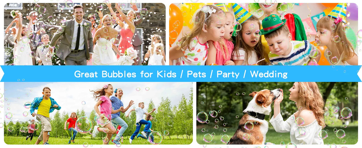 Bazooka Bubble Machine, 36 Holes Automatic and Manual Bubble Maker Kids.