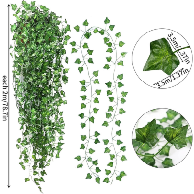 Pack of 1 / 6 / 12 Bail green Fake Vines Money plant