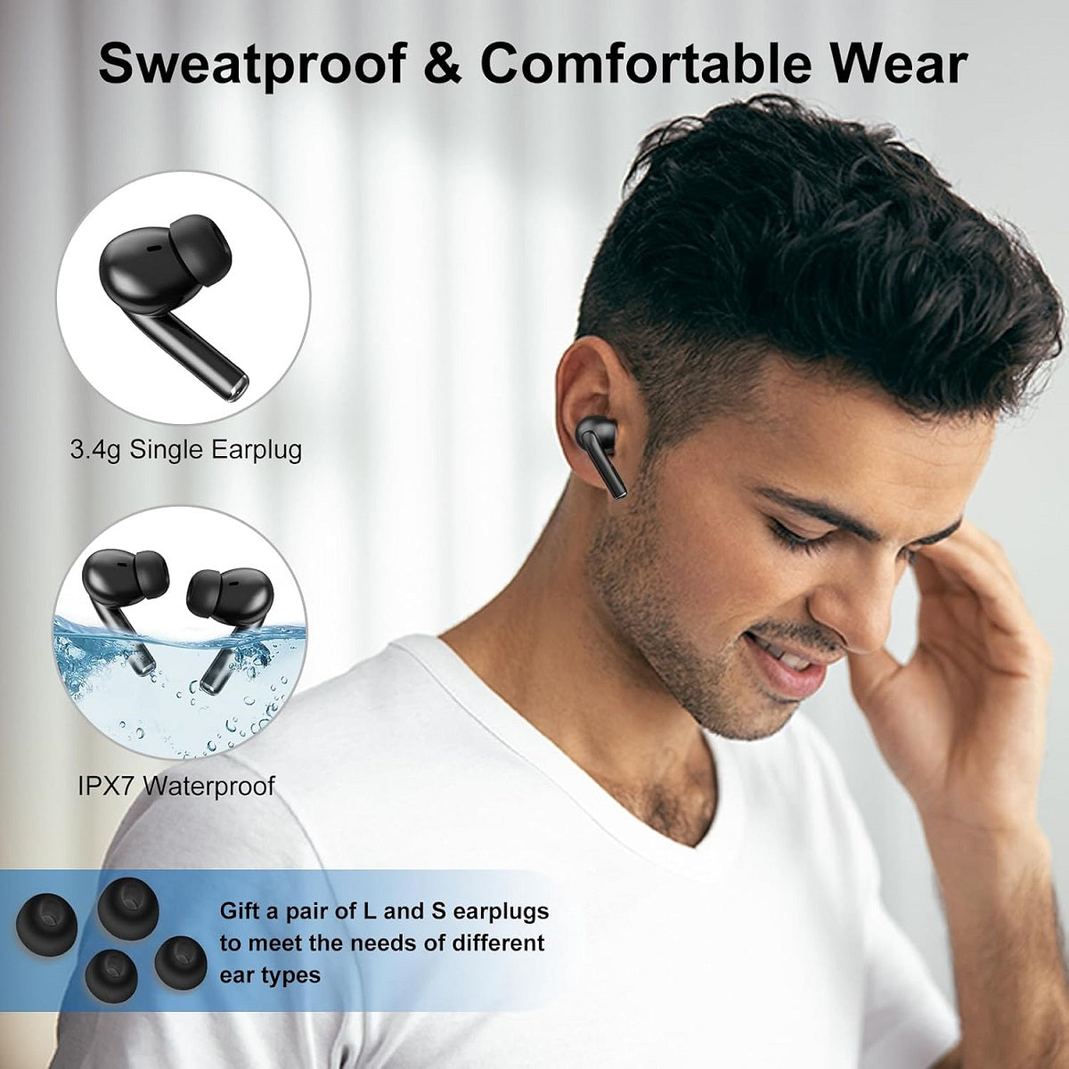 A9 Pro Screen Digital Airpods  Touch Screen Earbuds