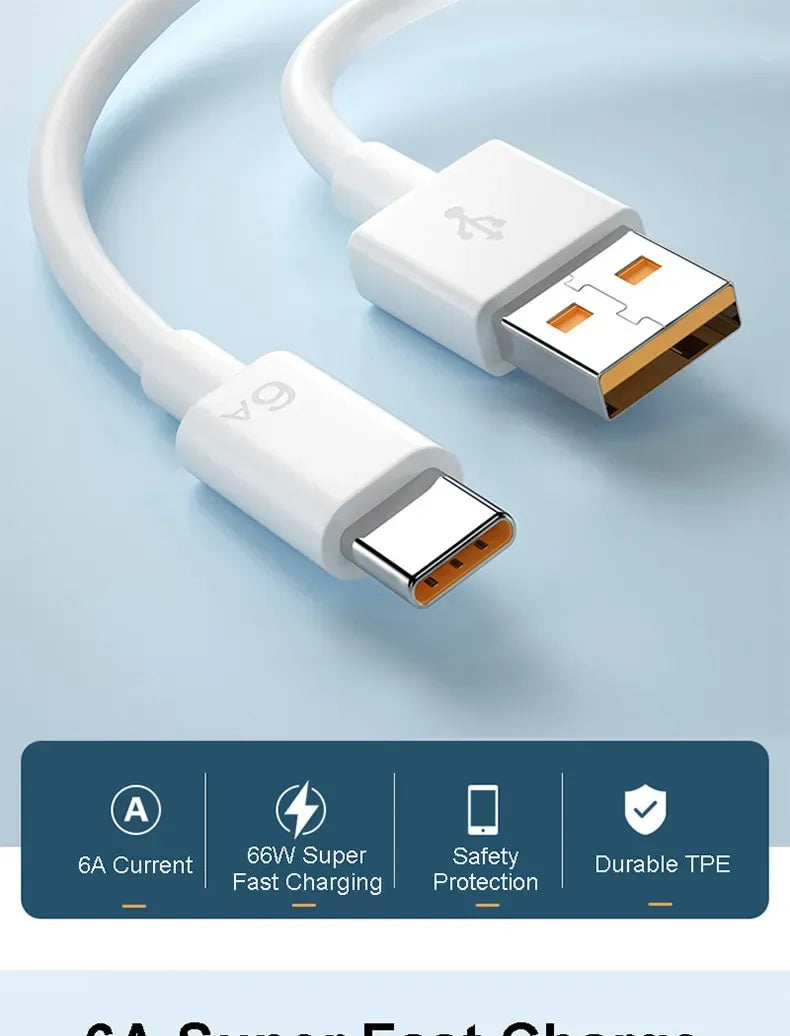 New Turbo Charge Cable Original 6A 33W Usb Type C.