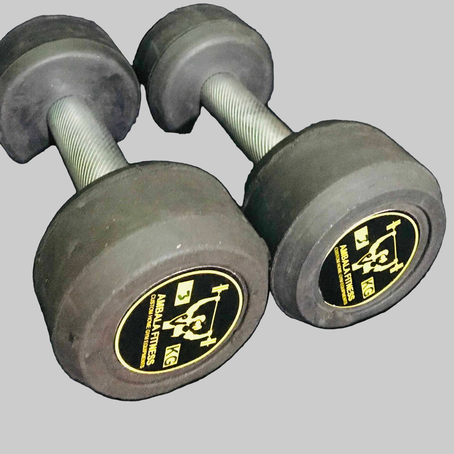 SINGLE) AMBALA FITNESS High Quality Rubber dumbell