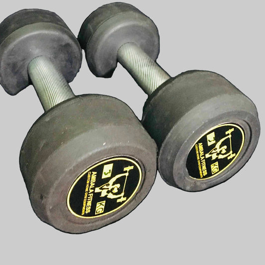 SINGLE) AMBALA FITNESS High Quality Rubber dumbell