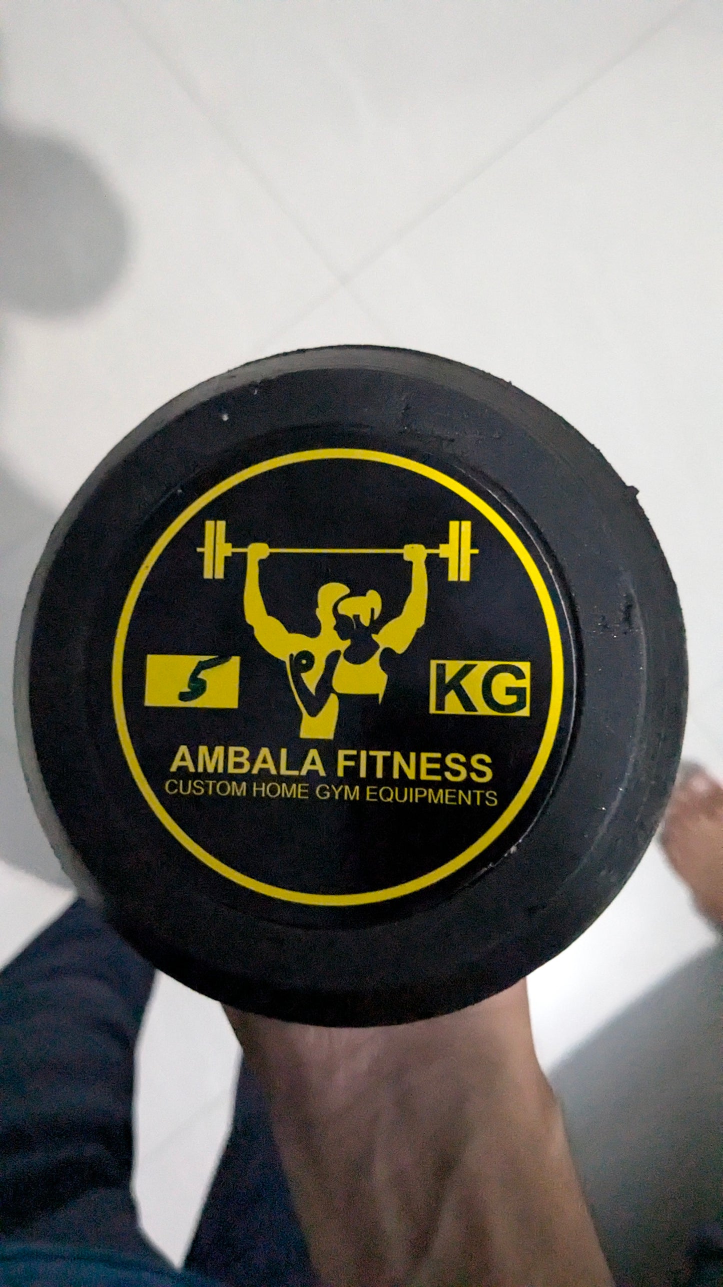 SINGLE) AMBALA FITNESS High Quality Rubber dumbell