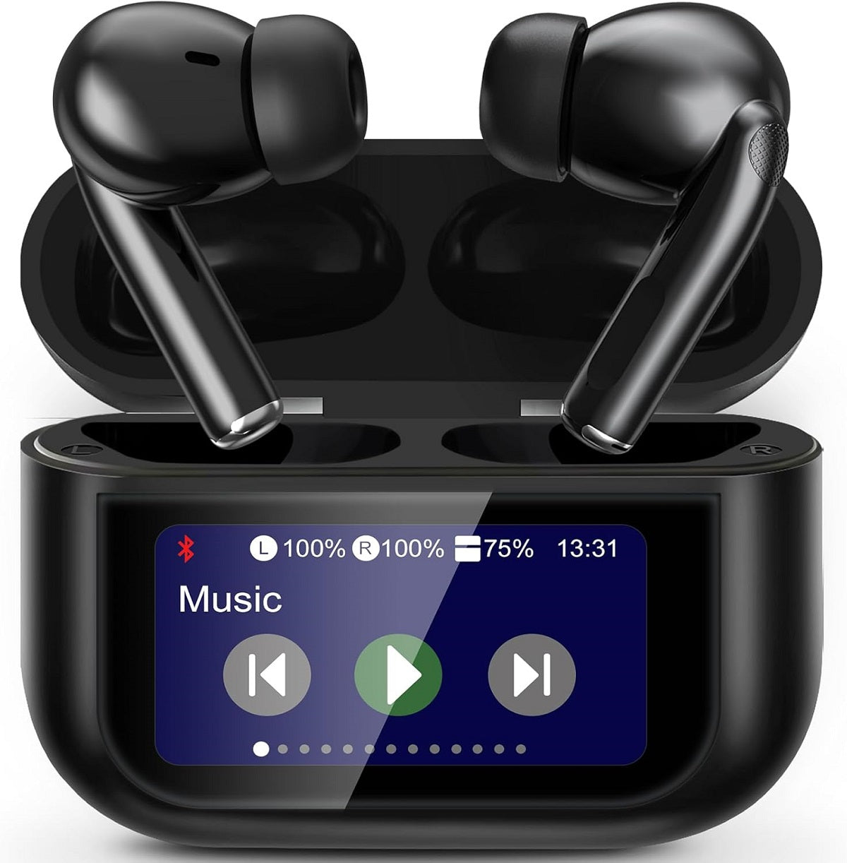 A9 Pro Screen Digital Airpods  Touch Screen Earbuds