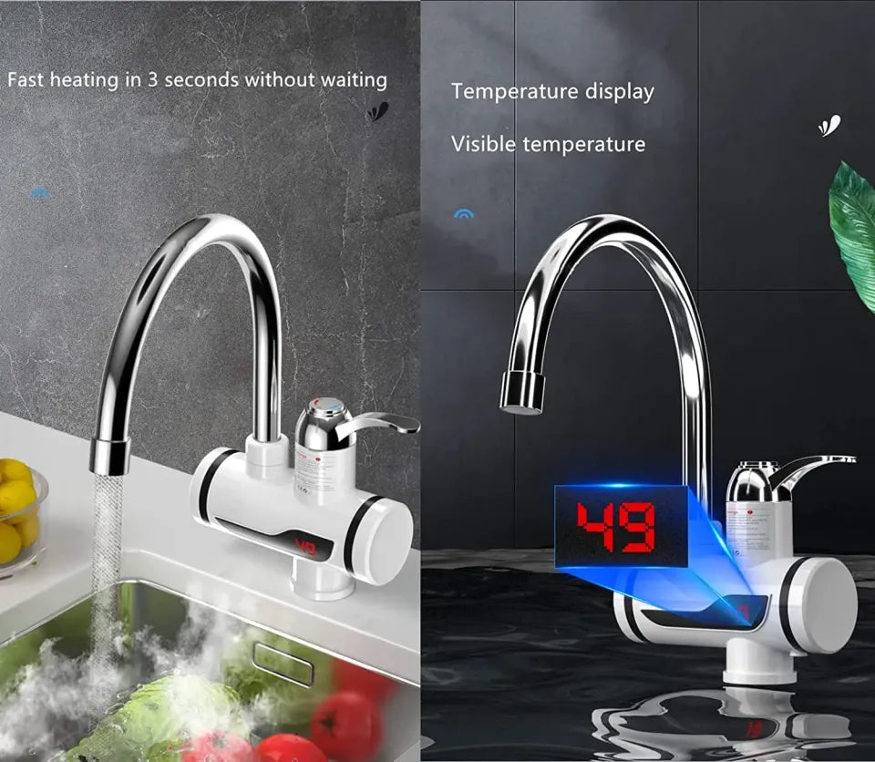 Instant Hot Water Tap Electric Geyser faucet use for Bathroom & Kitchen Basin.