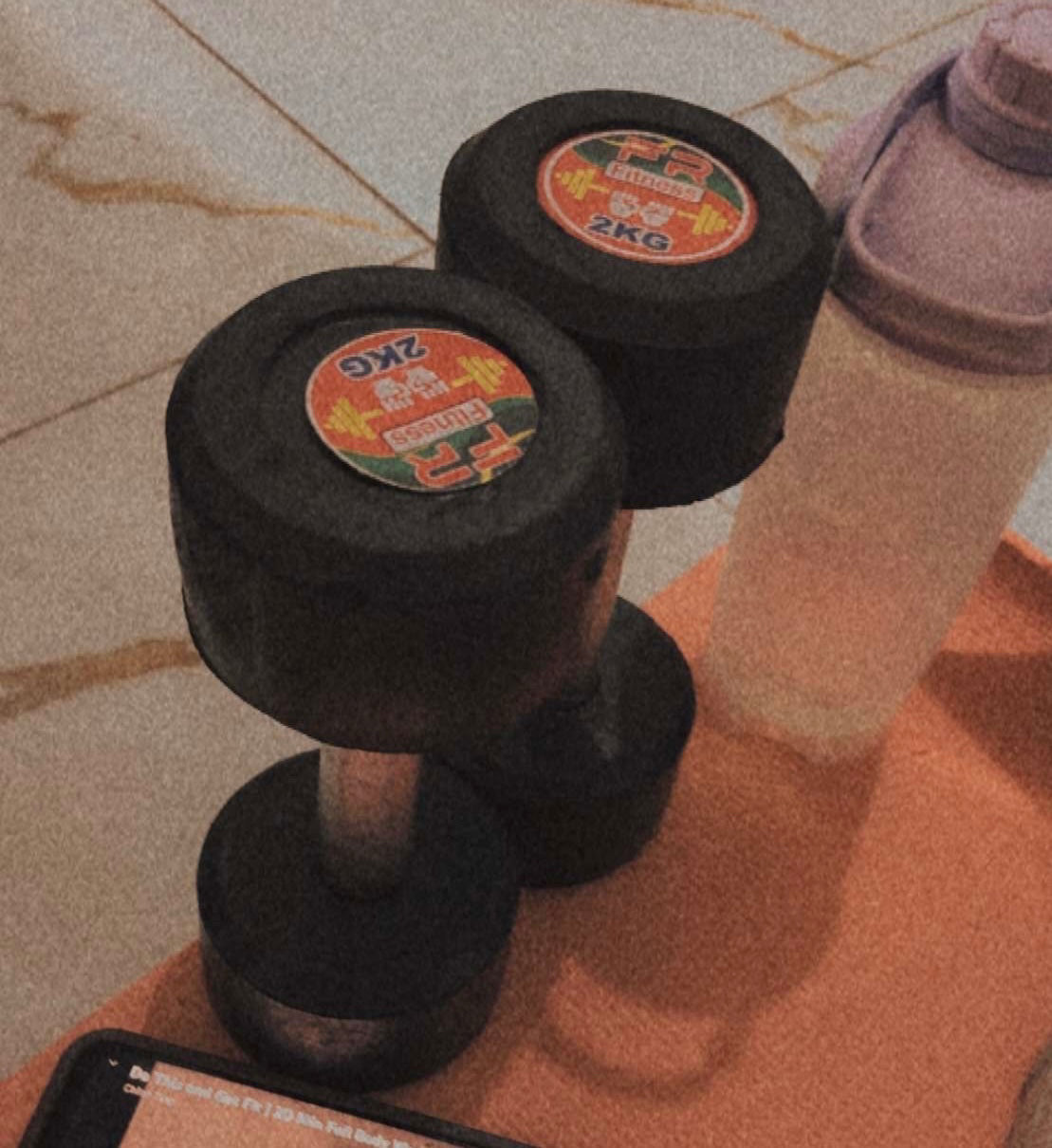 SINGLE) AMBALA FITNESS High Quality Rubber dumbell