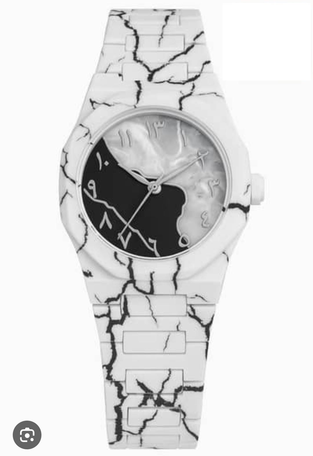 Latest Aura Design Aura Watch – White & Black Marble Color.