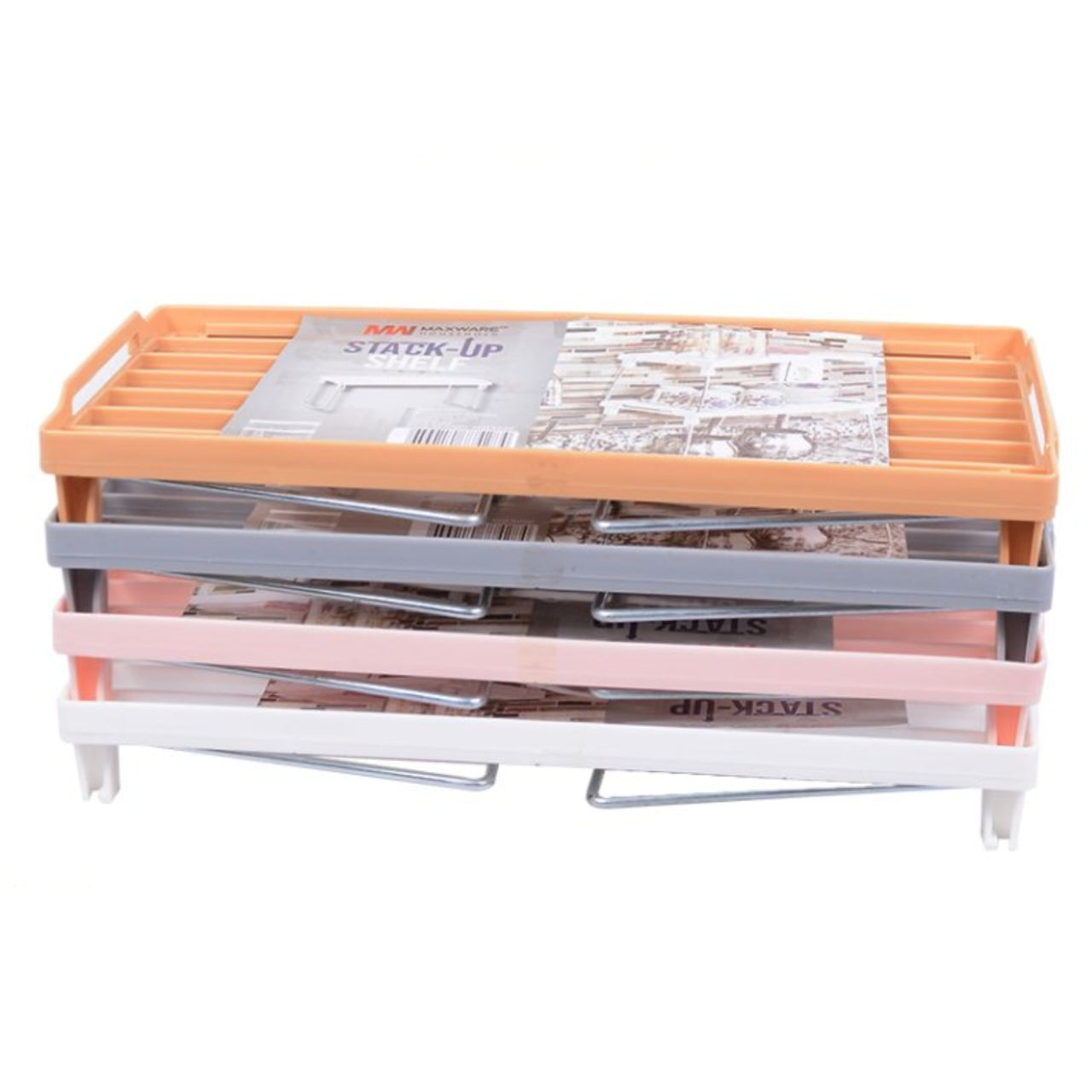 1 Piece Stack up shelf, Folding Kitchen Organizer Cabinet Shelves