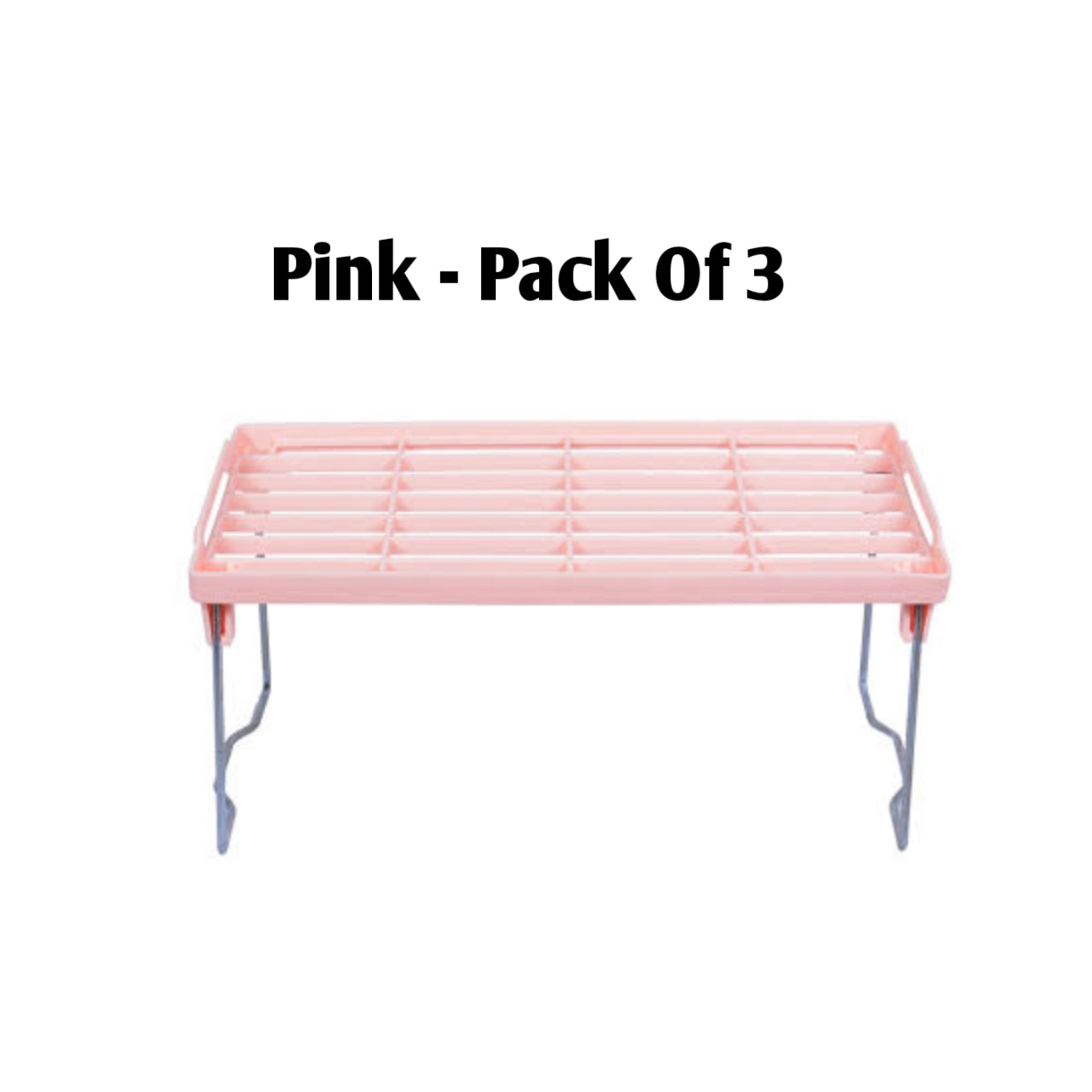 1 Piece Stack up shelf, Folding Kitchen Organizer Cabinet Shelves