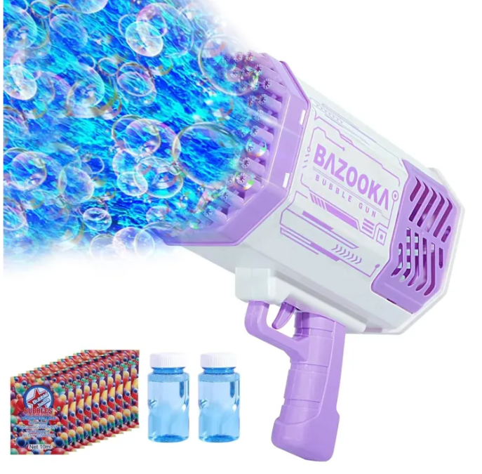 Bazooka Bubble Machine, 36 Holes Automatic and Manual Bubble Maker Kids.