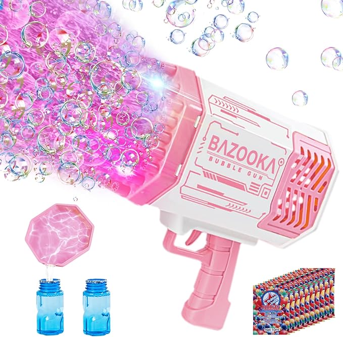 Bazooka Bubble Machine, 36 Holes Automatic and Manual Bubble Maker Kids.