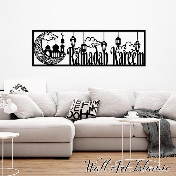 Muslim Wall Art Set Of 4 Sabr, Shukr, Dua And Tawakkul Wooden wall decor