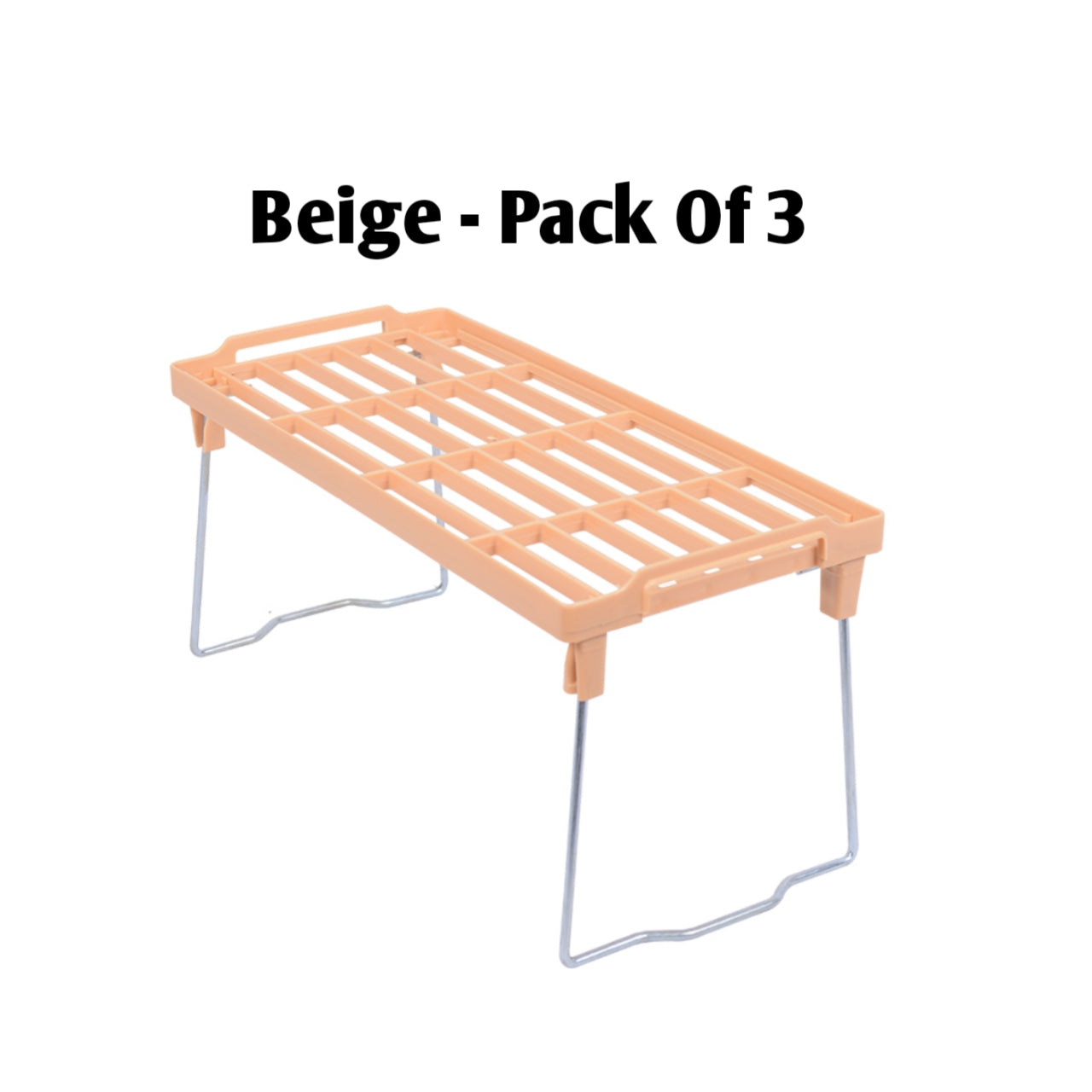 1 Piece Stack up shelf, Folding Kitchen Organizer Cabinet Shelves