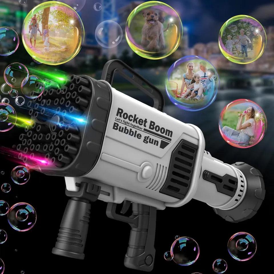 Bazooka Bubble Machine, 36 Holes Automatic and Manual Bubble Maker Kids.