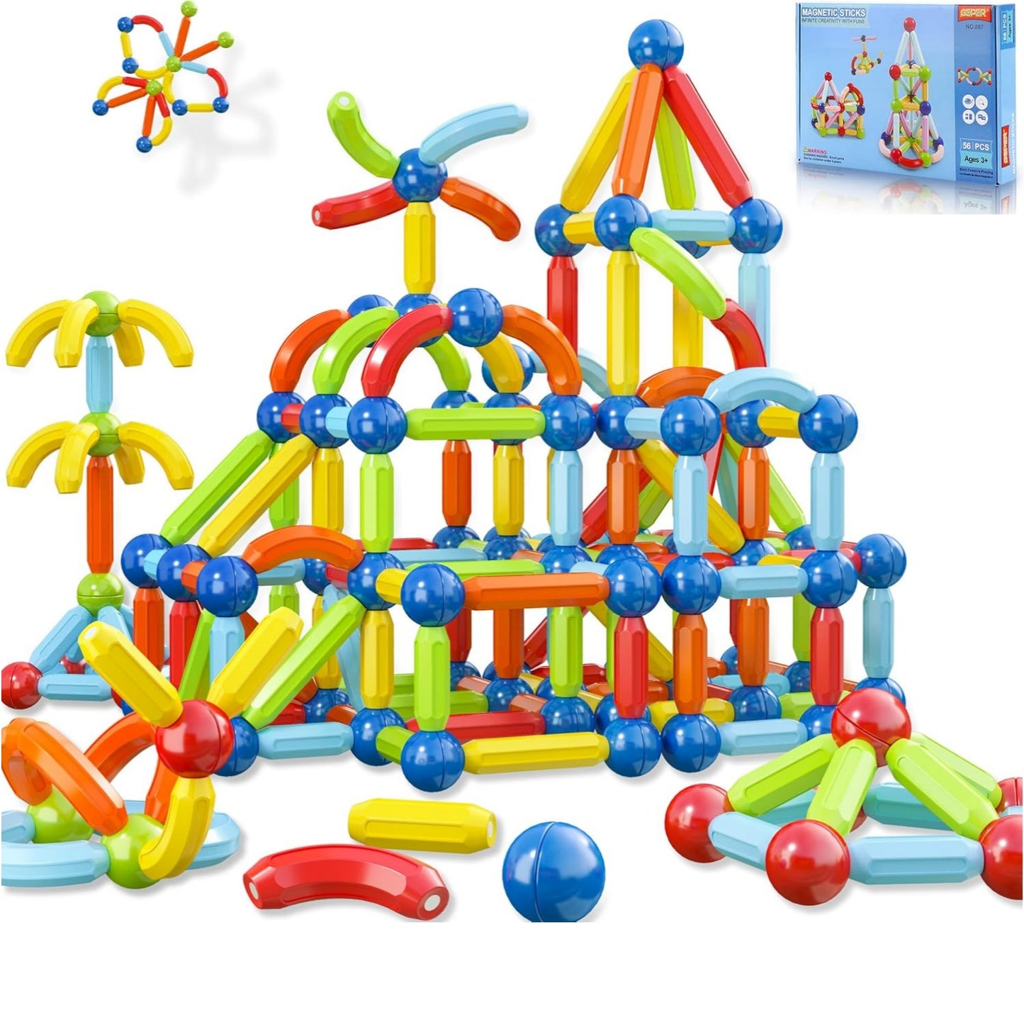 Magnetic Toys Building Blocks | 36/42/64/25 Pcs Kids.